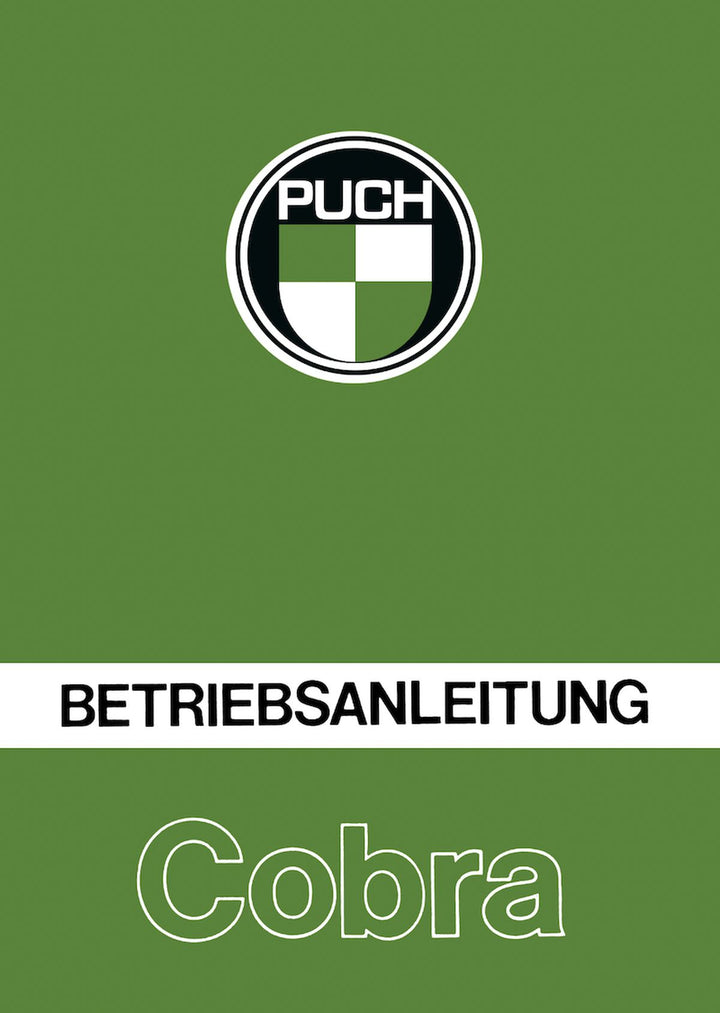 Puch Cobra 80 Kleinkraftrad Betriebsanleitung, Buchcover