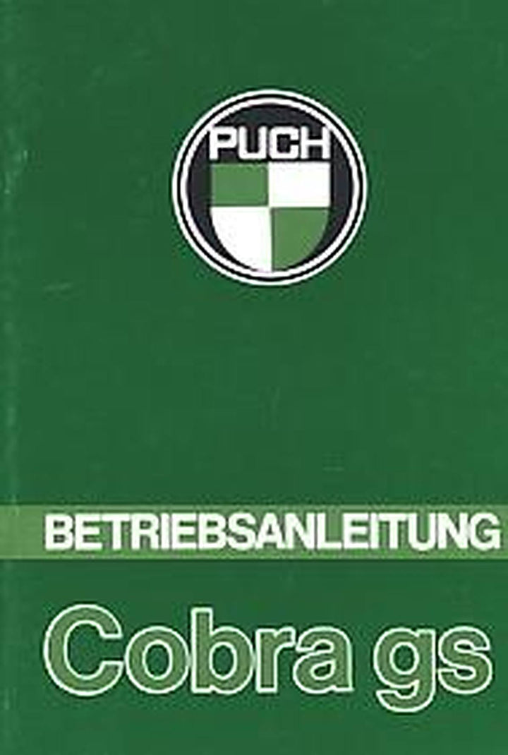 Puch Cobra GS, Betriebsanleitung, Buchcover