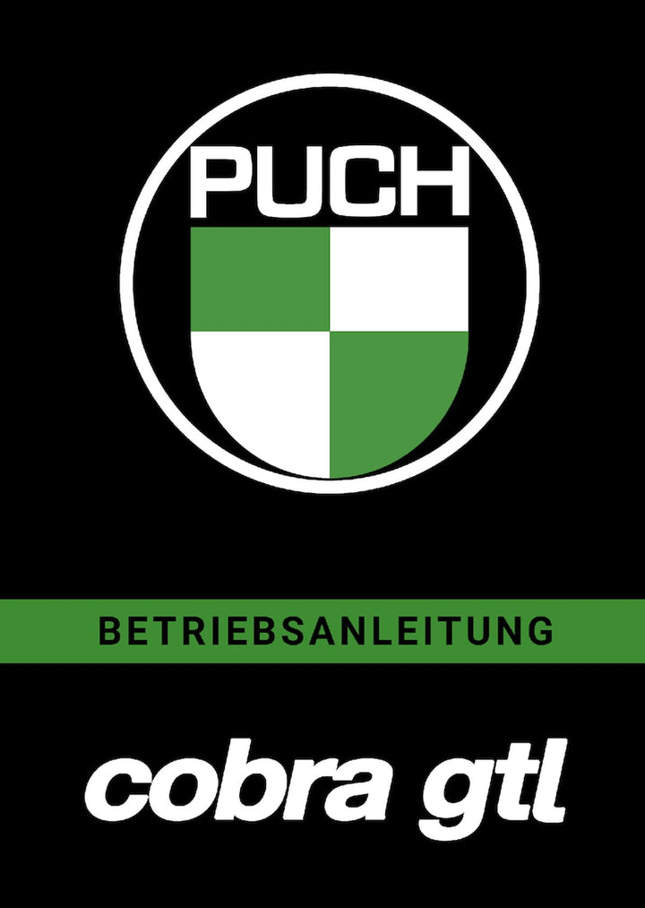 Puch Cobra GTL Betriebsanleitung, Buchcover