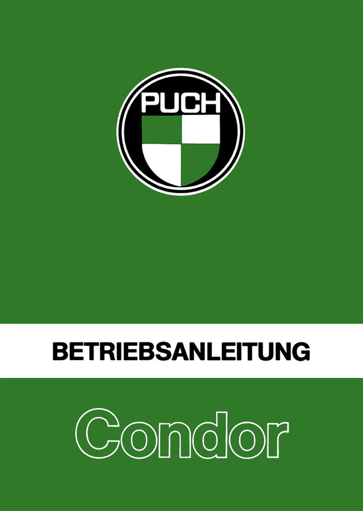 Puch Moped Condor, Betriebsanleitung, Buchcover