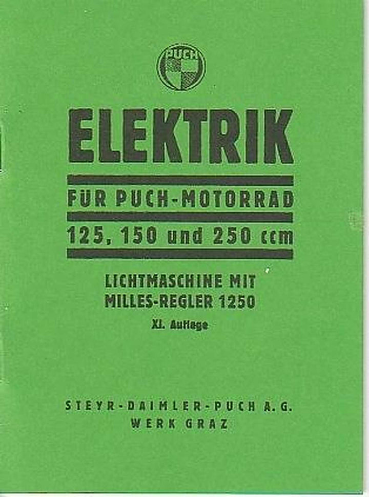 Elektrik für Puch Motorrad 125, 150 und 250 ccm, Buchcover