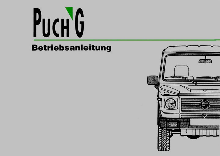 Puch G 230GE 250GD 300GE 300GD 350GD Turbo Betriebsanleitung, Buchcover