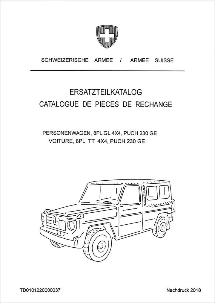 Puch G 230GE Ersatzteilkatalog, Buchcover