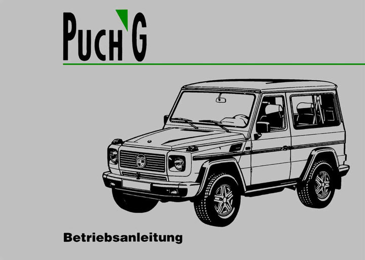 Puch G 320 und 350 Turbodiesel Betriebsanleitung, Buchcover
