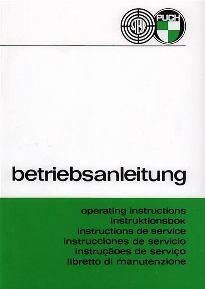 Puch Haflinger 4 x 4, Betriebsanleitung, Buchcover