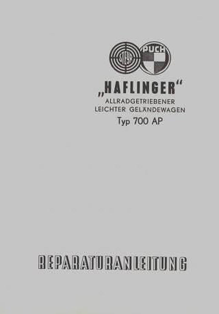Puch Haflinger 700 AP Reparaturanleitung, Buchcover
