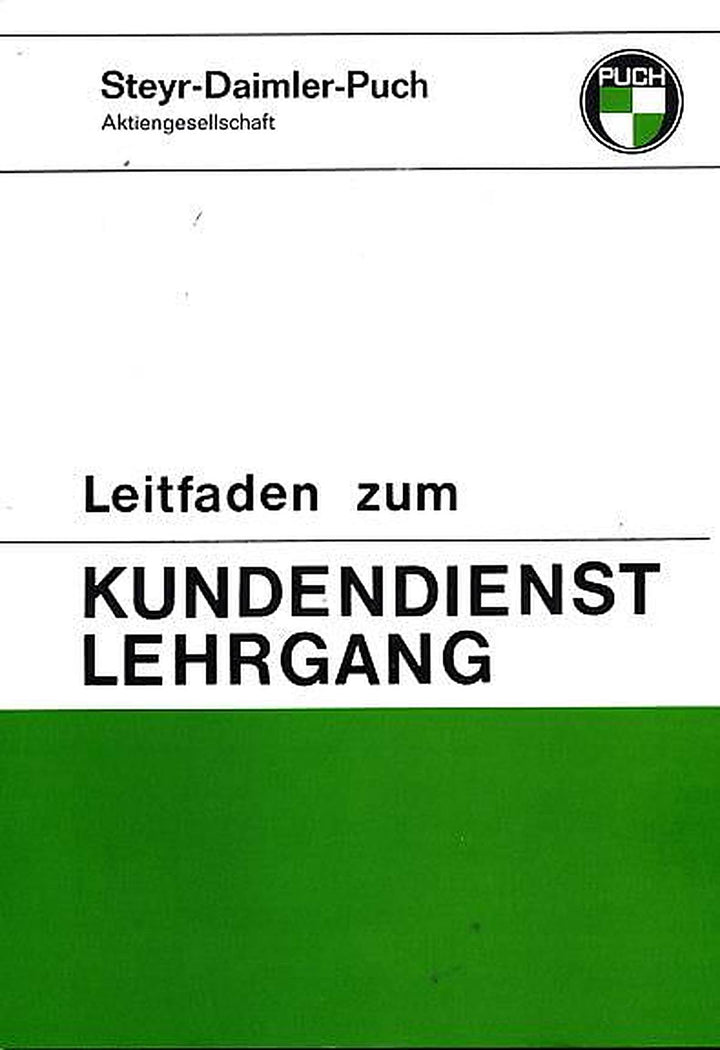 Puch Leitfaden zum Kundendienstlehrgang, Buchcover