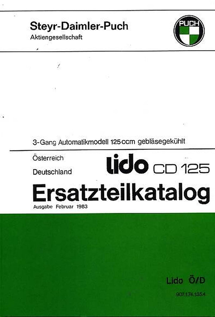 Puch Lido CD 125, Ersatzteilkatalog, Buchcover
