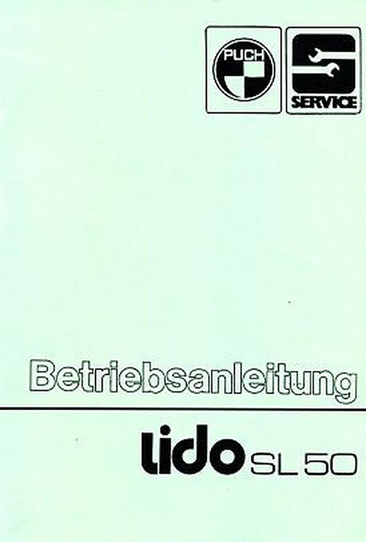 Puch Motorroller Lido SL 50, Betriebsanleitung, Buchcover
