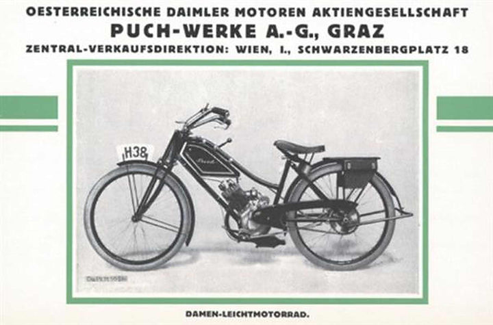 Puch LM (Leichtmotorrad) Prospekt Reprint mit Beschreibung der Einzelteile für Herren und Damen, Buchcover
