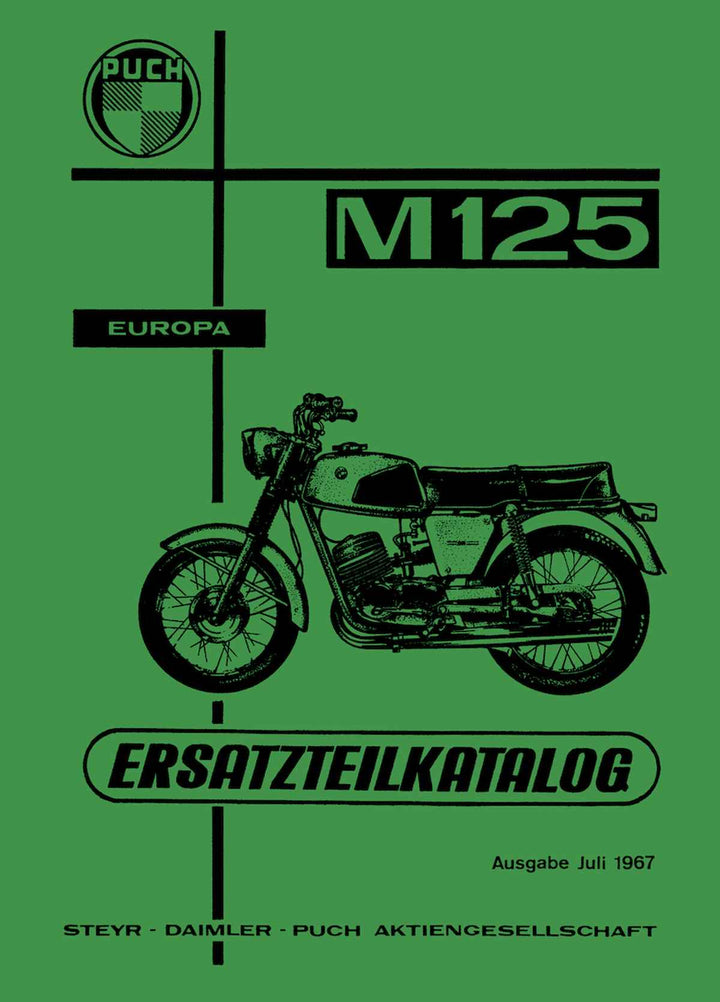 Puch M125 Ersatzteilkatalog, Buchcover