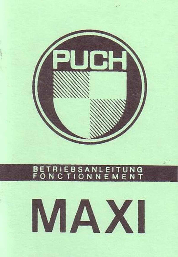 Puch Maxi, 1-Gang-Automatik, Betriebsanleitung, Buchcover