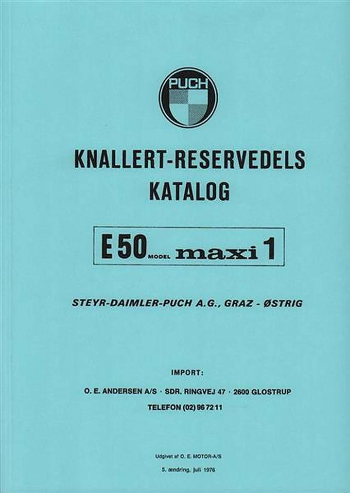 Puch Maxi 1 Mod. E 50 Ersatzteilkatalog, Buchcover