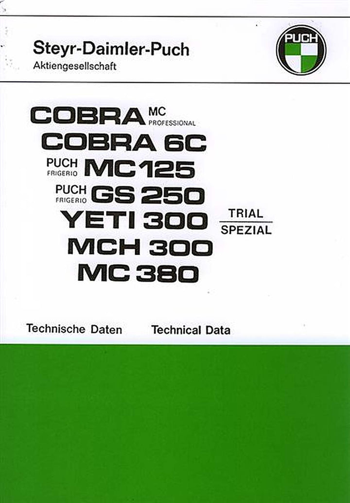 Puch MC 125, GS 250 (Frigerio), Yeti 300 Trial Spezial, MC 380 (Rotax), Buchcover