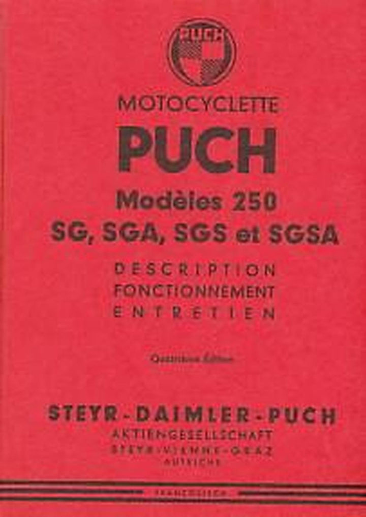 Puch 250 SG, SGA, SGS et SGSA, Description, Fonctionnement, Entretien, Buchcover