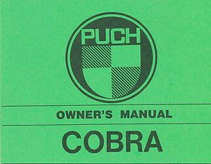Puch Moped Cobra, Owner´s Manual, Buchcover