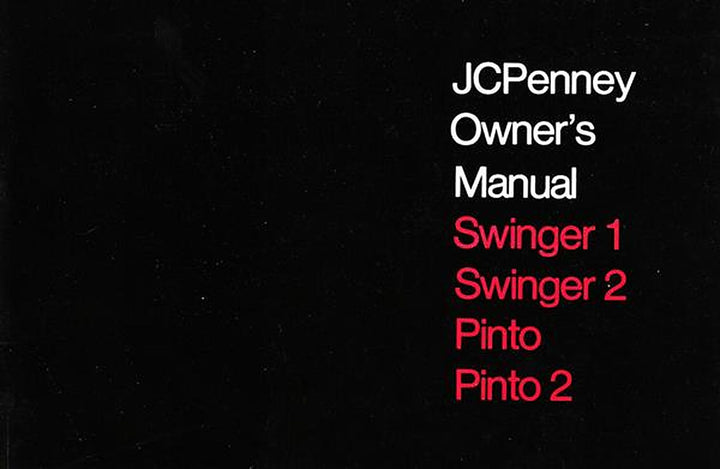 Puch Moped Kromag- JC Penney Swinger 1/ 2, Pinto and Pinto 2, Owners Manual, Buchcover