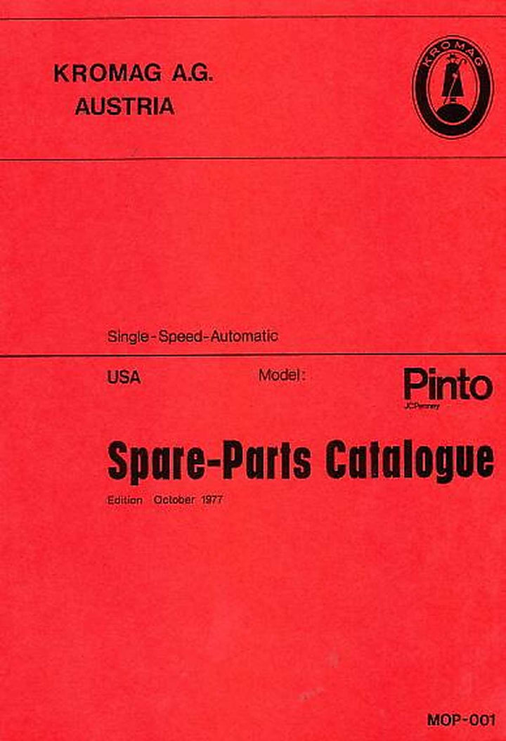 Puch Moped Kromag - JC Penney Pinto, spare-parts-catalogue, Buchcover