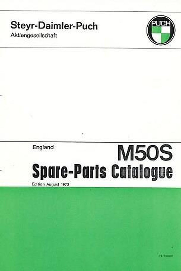 Puch Moped M 50 S, Spare-Parts-Catalogue, Buchcover