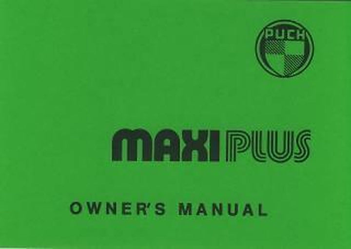 Puch Moped Maxi Plus, (USA), Owners Manual, Buchcover
