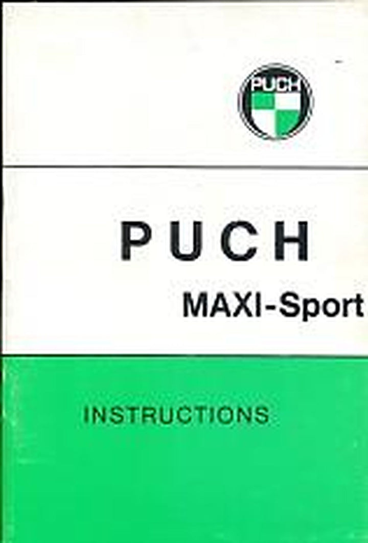 Puch Moped Maxi Sport Instructions, Buchcover