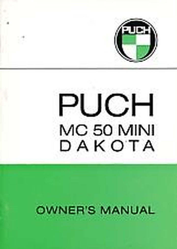 Puch Moped MC 50 Mini Dakota, Owners Manual, Buchcover