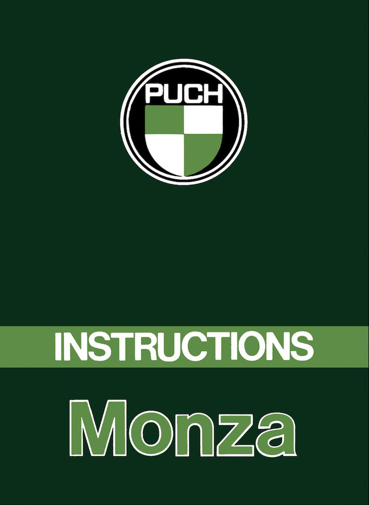 Puch Moped Monza Instructions, Buchcover