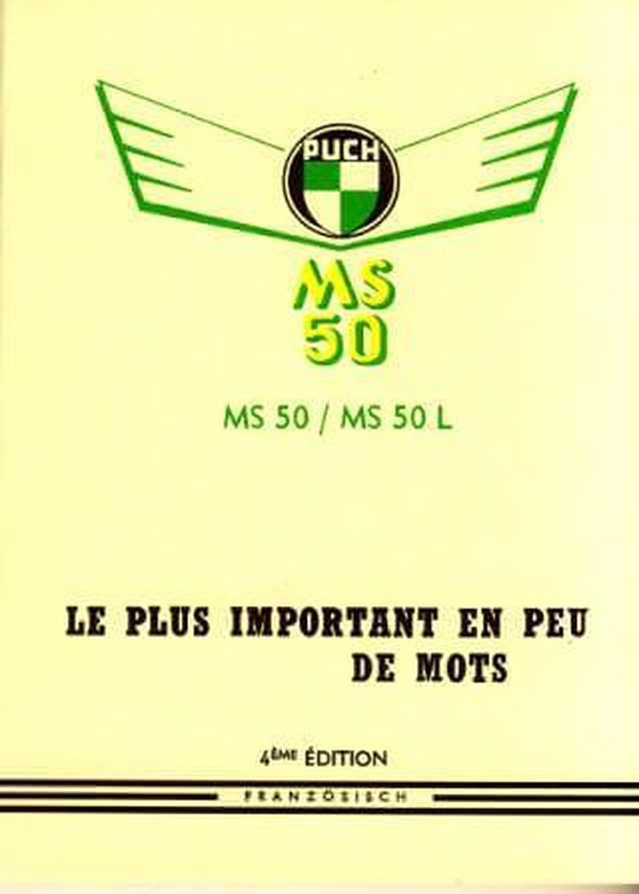 Puch Moped MS 50, MS 50 L, le plus important en peu de mots (manuel du conducteur), Buchcover