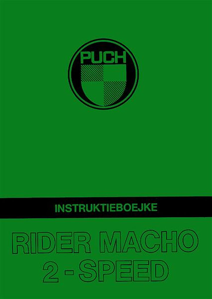 Puch Moped Rider Macho 2-Speed Instruktieboejke, Buchcover