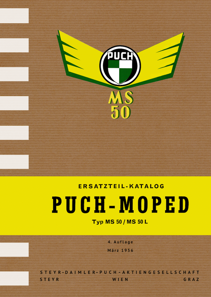 Puch Moped, Typ MS 50 und MS 50 L, Ersatzteilkatalog - gedrucktes Buch zum Bestpreis! - verwuester.net