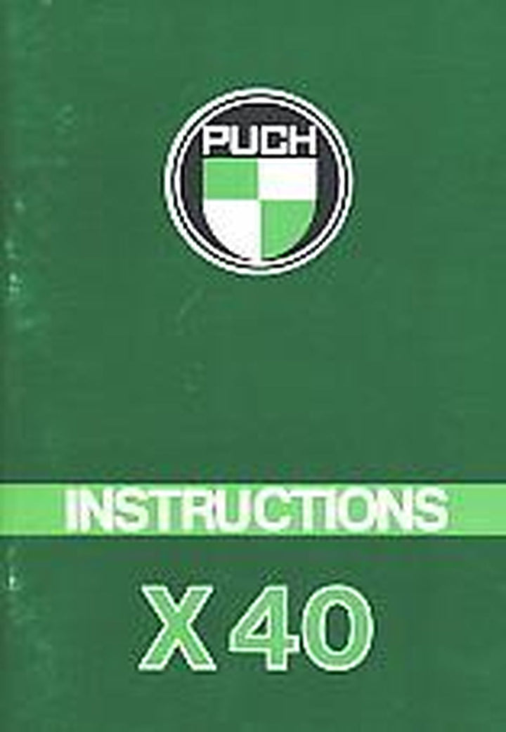 Puch Moped X 40, Buchcover