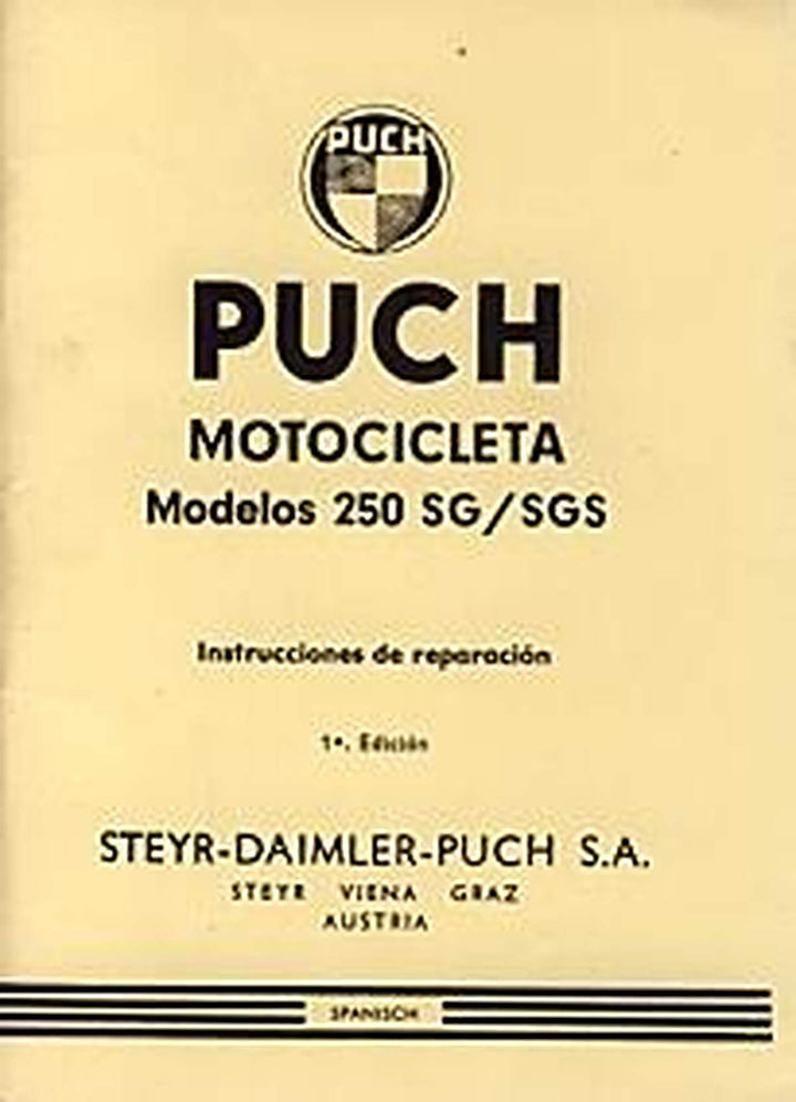 Puch Motocycleta 250 SG / SGS, Instrucctiones de reparation, Buchcover