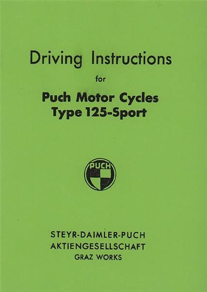 Puch Motorcycle 125 Sport - Short Maintenence, Buchcover
