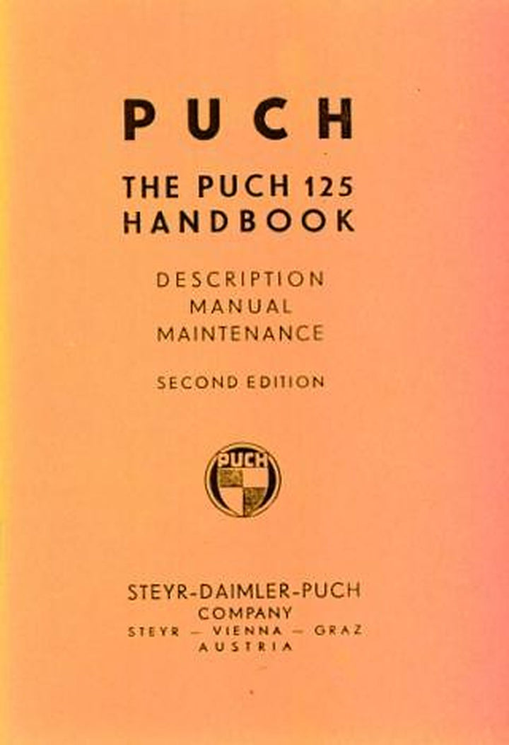 Puch Motorcycle 125 TT (telefork), Description, Manual, Maintenance, Buchcover