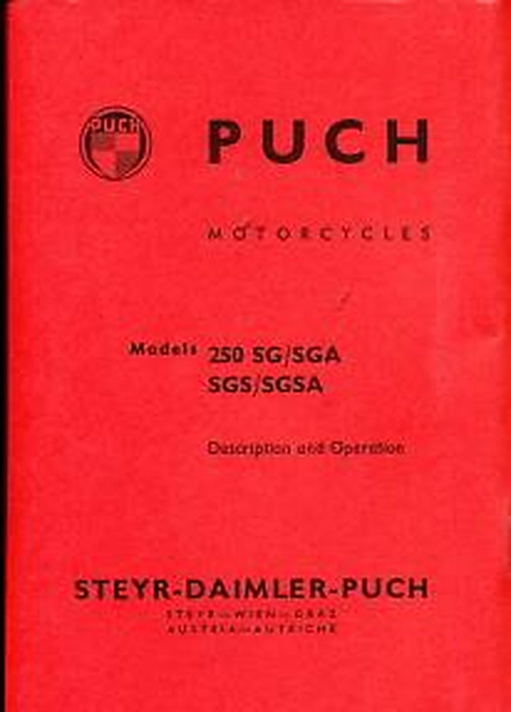 Puch 250 SG, SGS, SGA, SGSA, Owners Manual, Buchcover