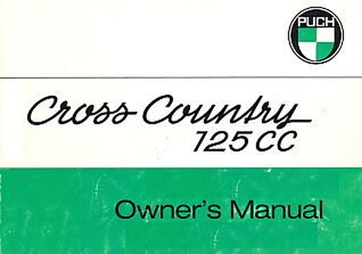Puch Motorcycle Cross country 125 ccm, 6-speed, ownwes- and shop manual, Buchcover