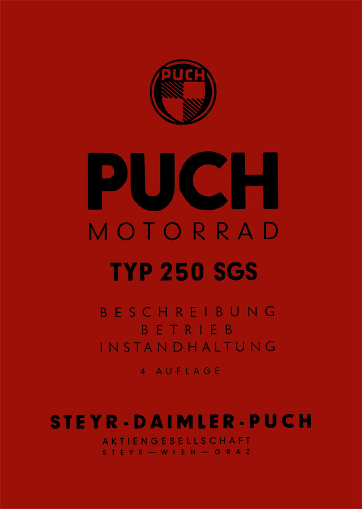 Puch 250 SGS Betriebsanleitung, Buchcover