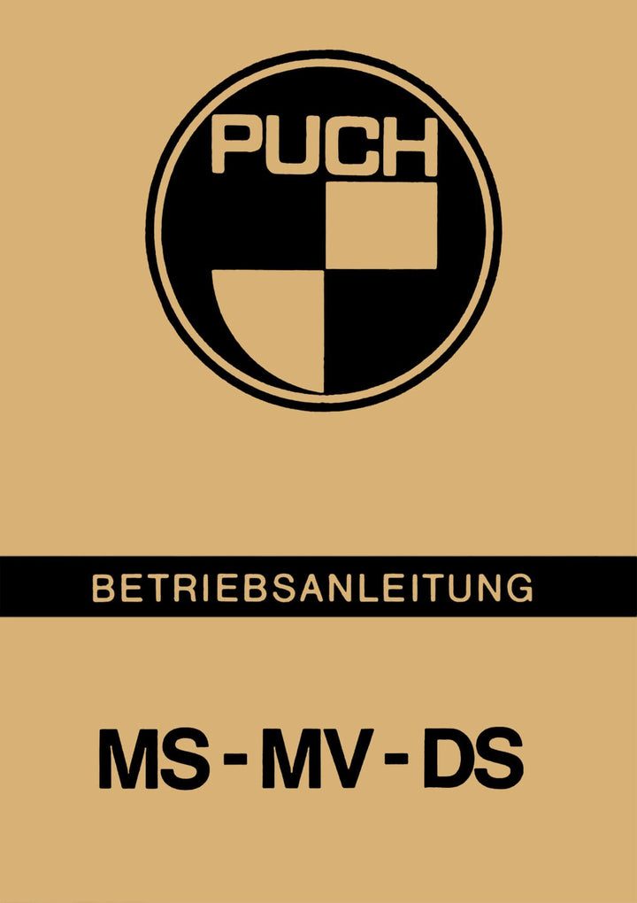 Puch MS VS DS, Betriebsanleitung, Buchcover