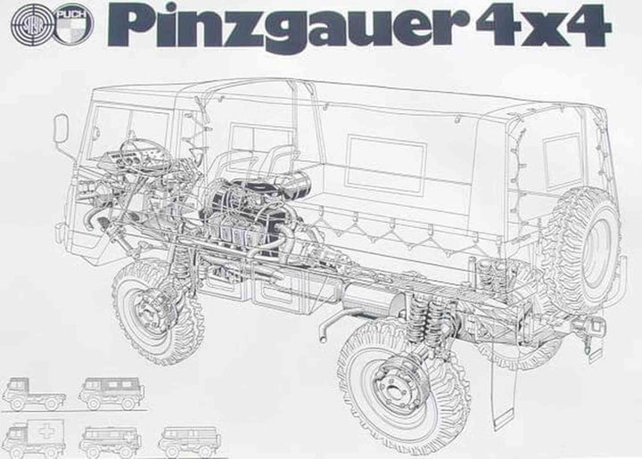 Puch Pinzgauer 4 x 4 Poster, Poster-Motiv