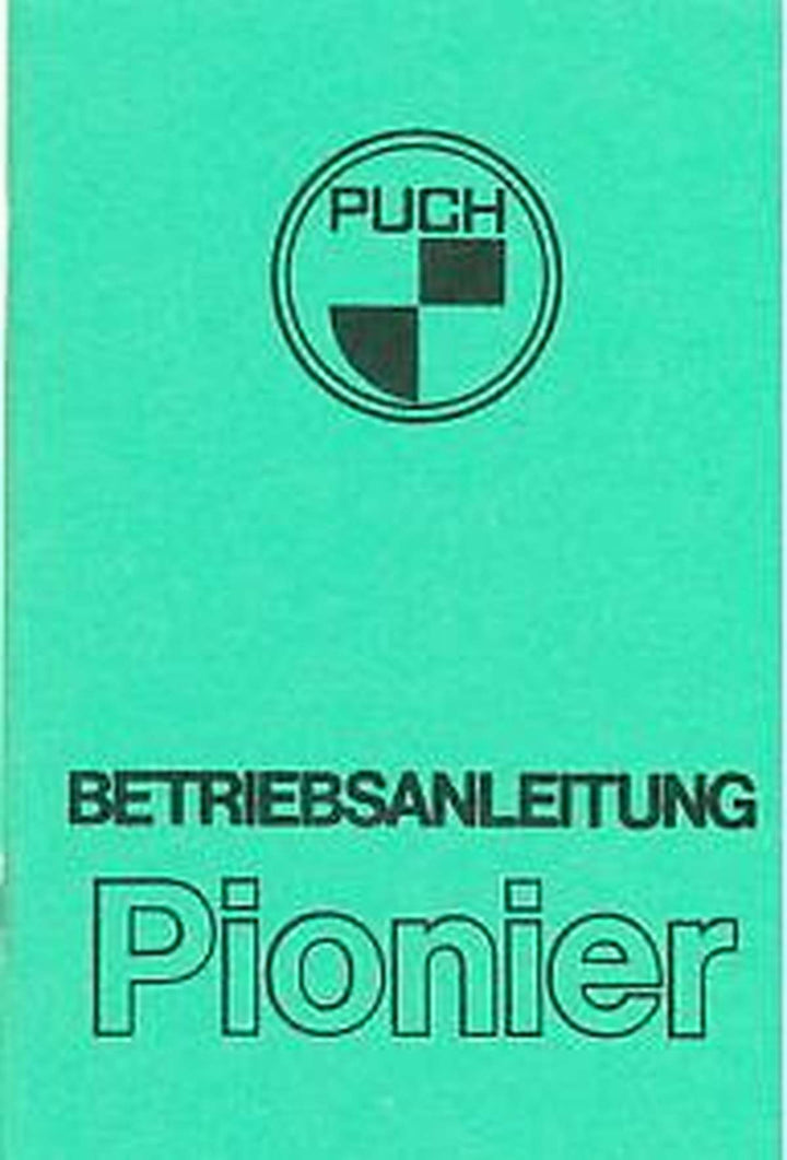 Puch Pionier, 3-Gang Handschaltung, Betriebsanleitung, Buchcover