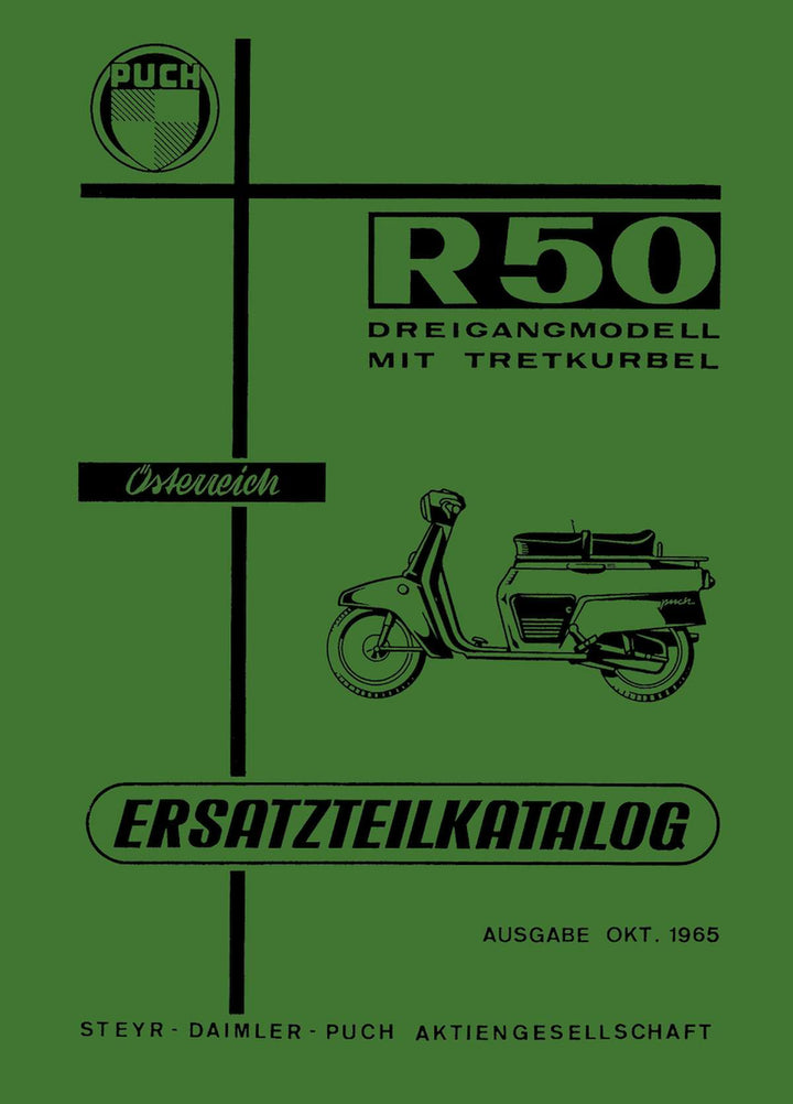 Puch R 50 Ersatzteilkatalog, Buchcover