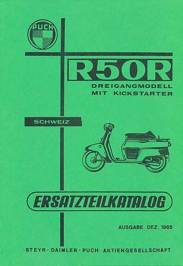 Puch R 50 R (Schweiz) Ersatztelkatalog, Buchcover