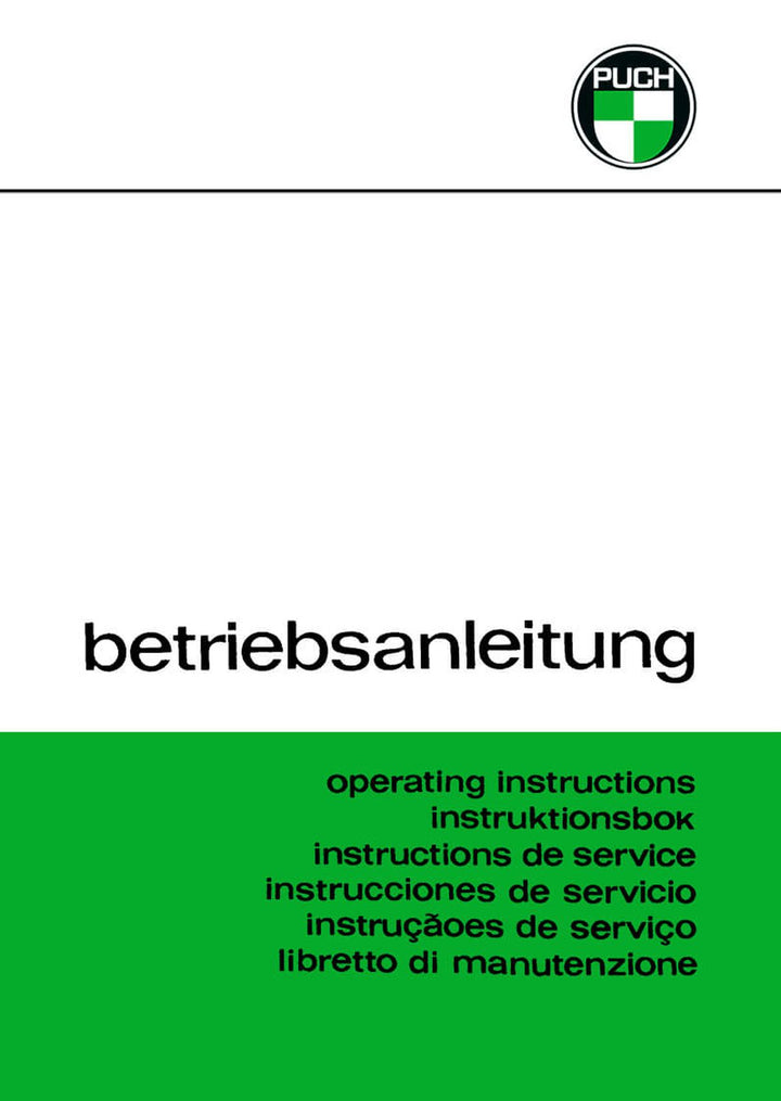 Puch Ranger TT Betriebsanleitung, Buchcover