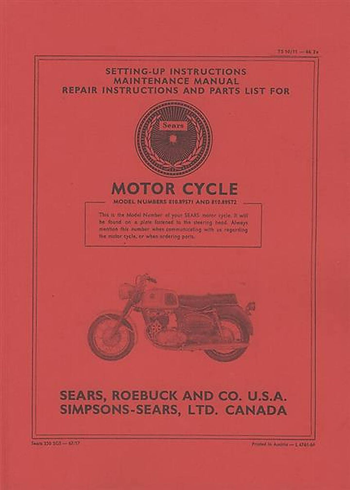 Allstate 250 SGS/3 - Owners Manual, Repair Manual, Spare-parts Catalog, Buchcover