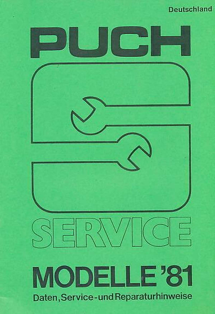 Puch Service Modelle 1981 Deutschland, Buchcover