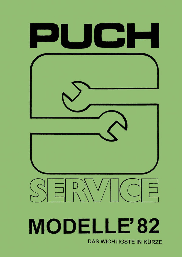 Puch Service-Modelle 1982 Deutschland, Buchcover
