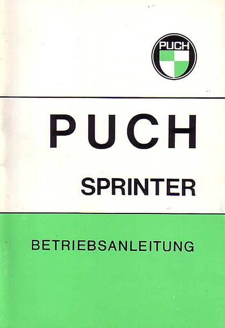 Puch Sprinter, Betriebsanleitung, Buchcover