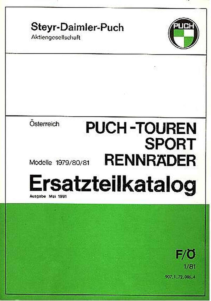 Puch Touren-, Sport- und Rennräder, Ersatzteilkatalog, Buchcover