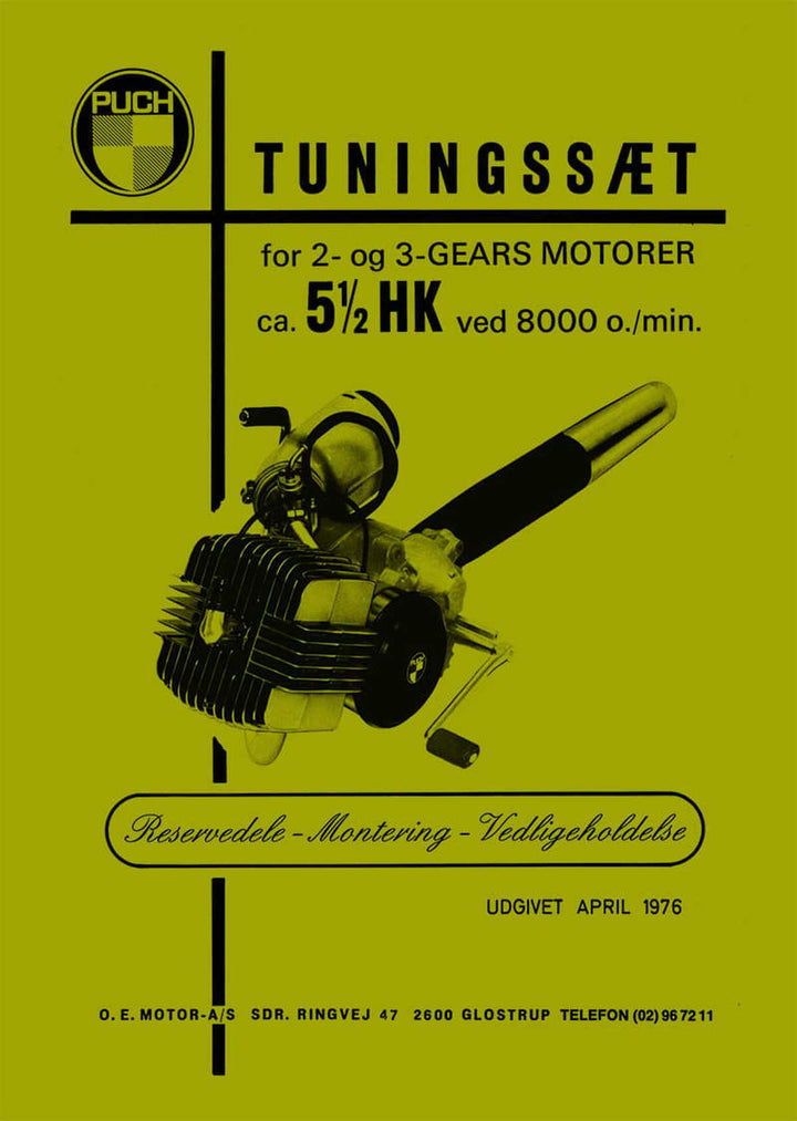 Puch Tuningkit für 2,-3- und 4- Gang-Mopeds, Betriebsanleitung und Ersatzteilkatalog, Buchcover