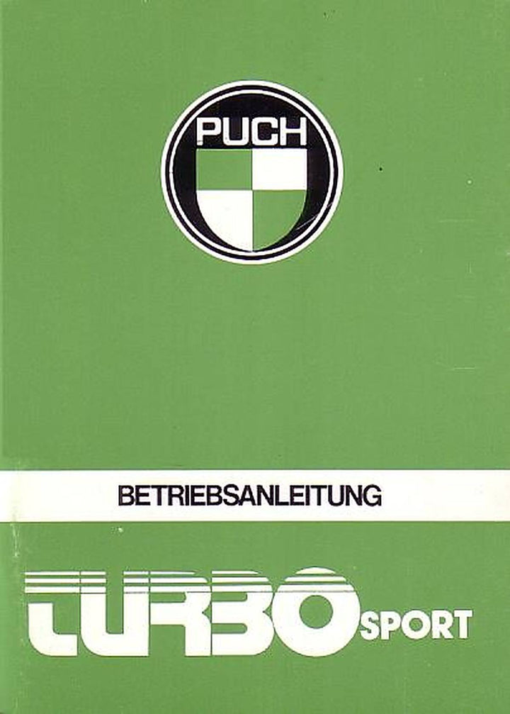 Puch Turbo Sport, Betriebsanleitung, Buchcover